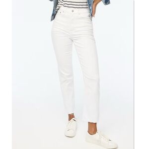 J.Crew White stovepipe straight jean in signature stretch+ denim Size 29 NWT